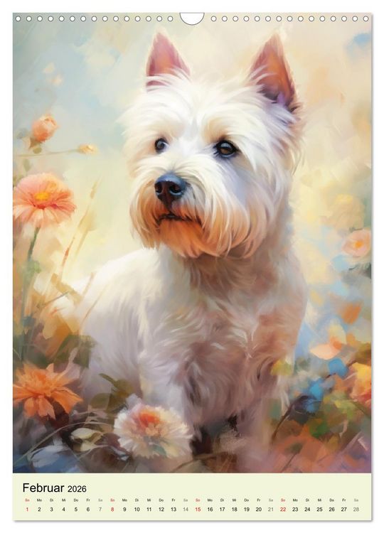 Produktbild: Kleine Hunde. Entz&uuml;ckend, lieblich, duftig (Wandkalender 2026 DIN A3 hoch), CALVENDO Monatskalender