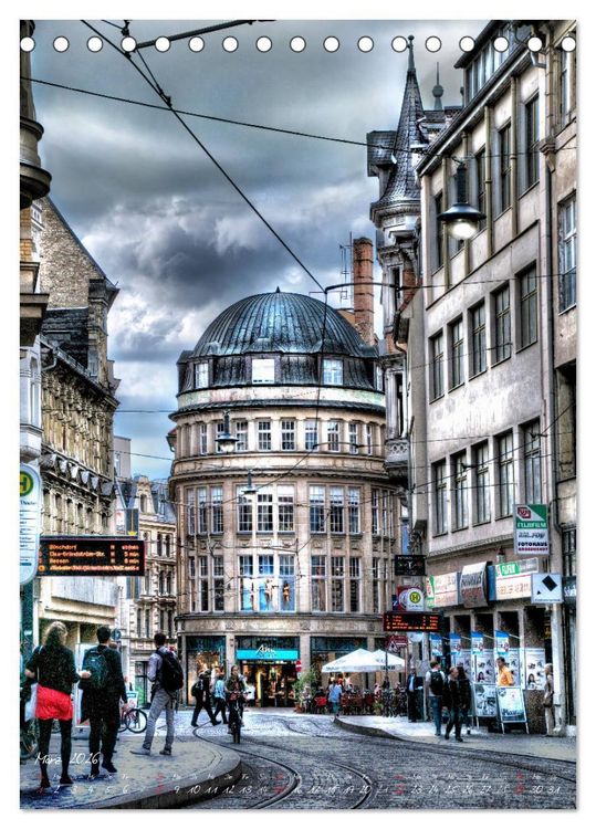 Produktbild: Stadtansichten von Halle Saale 2026 (Tischkalender 2026 DIN A5 hoch), CALVENDO Monatskalender