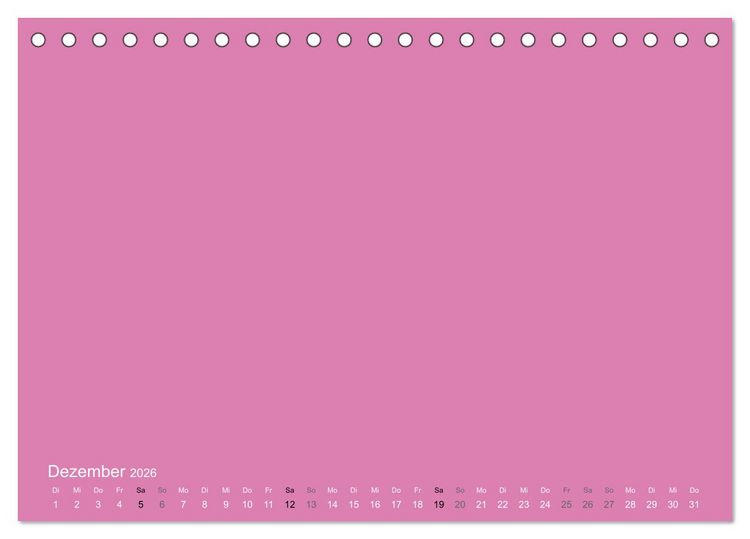 Produktbild: Bastelkalender - Pink (Tischkalender 2026 DIN A5 quer), CALVENDO Monatskalender