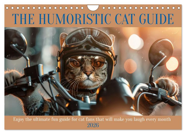 Produktbild: The humoristic cat guide (Wall Calendar 2026 DIN A4 landscape), CALVENDO 12 Month Wall Calendar