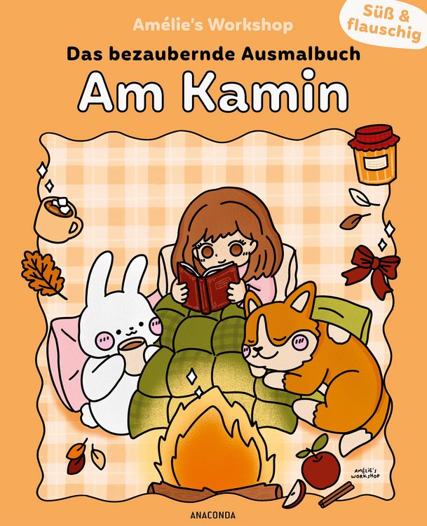 Produktbild: S&uuml;&szlig; und flauschig: Am Kamin - das bezaubernde Ausmalbuch
