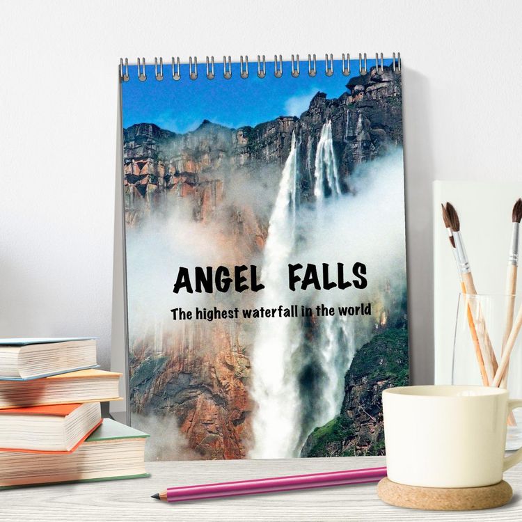 Produktbild: Angel Falls The tallest waterfall in the world (Desk Calendar 2026 DIN A5 portrait), CALVENDO 12 Month DeskCalendar