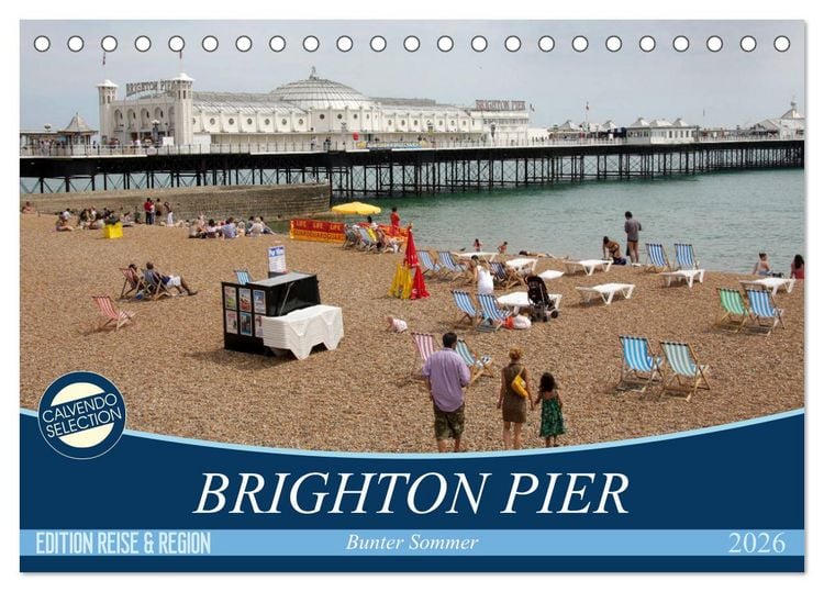 Produktbild: Brighton Pier Bunter Sommer (Tischkalender 2026 DIN A5 quer), CALVENDO Monatskalender