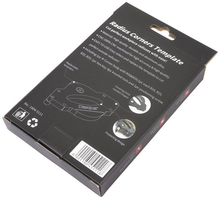 Produktbild: Dasqua 1804-5116 Eckfasen-Vorlage 120mm mit R35 & R40 1St.