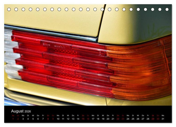 Produktbild: Mercedes SL W107 - zeitlose Eleganz (Tischkalender 2026 DIN A5 quer), CALVENDO Monatskalender