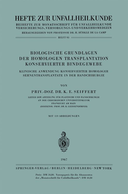 Produktbild: Biologische Grundlagen der Homologen Transplantation Konservierter Bindegewebe