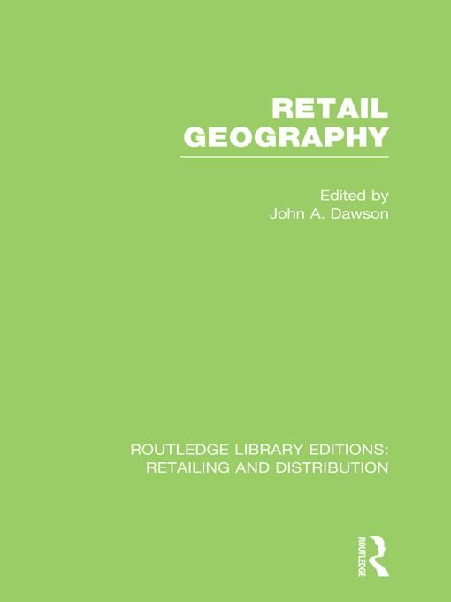 Produktbild: Retail Geography (RLE Retailing and Distribution)