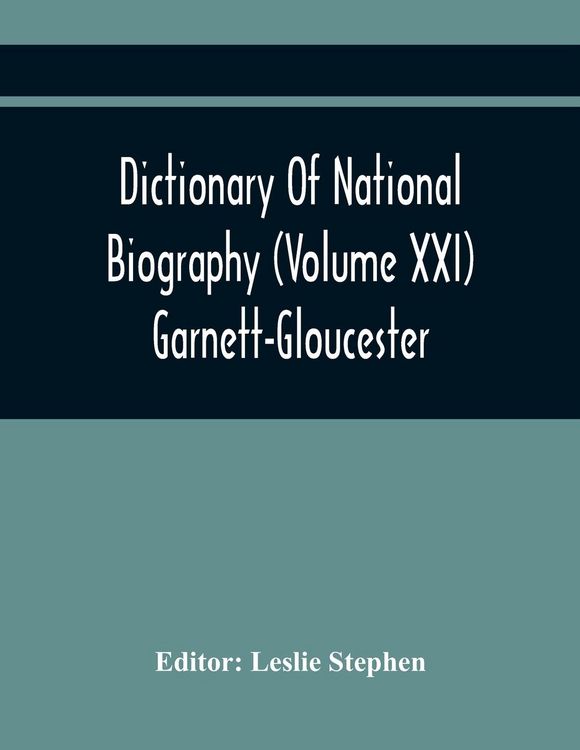 Produktbild: Dictionary Of National Biography (Volume Xxi) Garnett-Gloucester