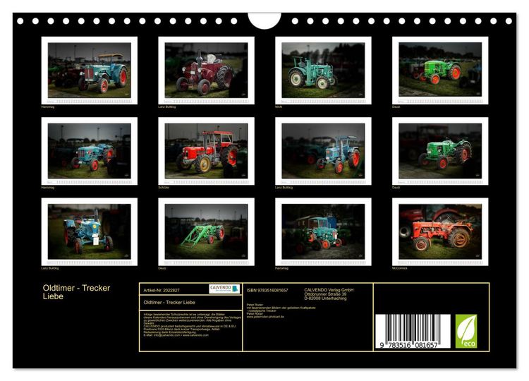Produktbild: Oldtimer - Trecker Liebe (Wandkalender 2026 DIN A4 quer), CALVENDO Monatskalender