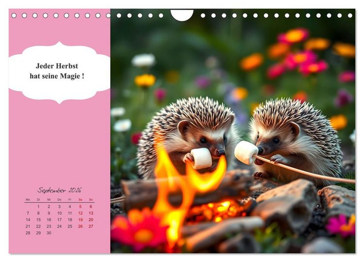 Produktbild: Tierische Herzensbrecher - Charmante Tiere mit ihren Botschaften (Wandkalender 2026 DIN A4 quer), CALVENDO Monatskalender