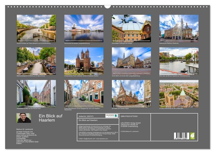Produktbild: Ein Blick auf Haarlem (Wandkalender 2027 DIN A2 quer), CALVENDO Monatskalender