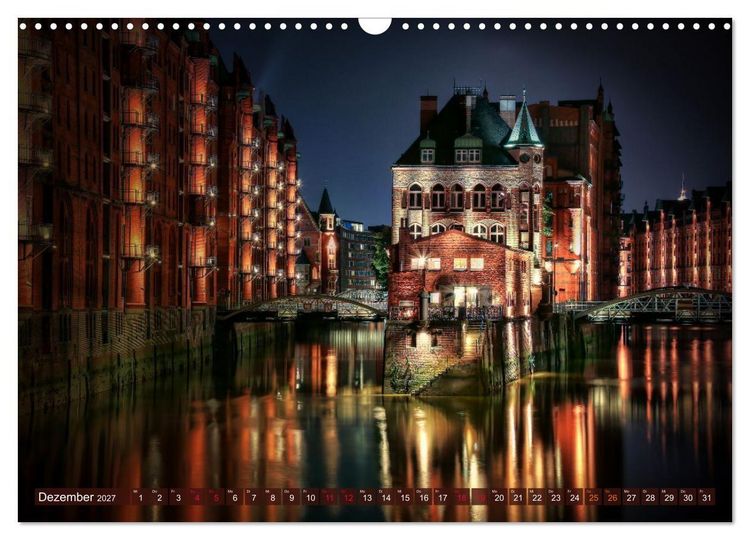 Produktbild: Magic Nights Hamburg (Wandkalender 2027 DIN A3 quer), CALVENDO Monatskalender