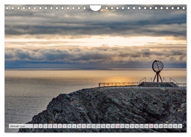 Produktbild: Vom Nordkap zum S&uuml;dkap (Wandkalender 2026 DIN A4 quer), CALVENDO Monatskalender