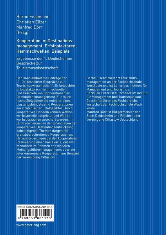 Produktbild: Kooperation im Destinationsmanagement: Erfolgsfaktoren, Hemmschwellen, Beispiele