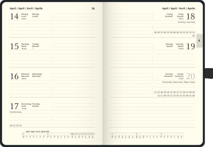 Produktbild: Buchkalender Kompagnon Mod. 791 66 2027, A5, Kunststoff, hellgr&uuml;n