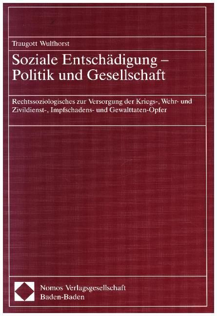 Produktbild: Soziale Entsch&auml;digung - Politik und Gesellschaft