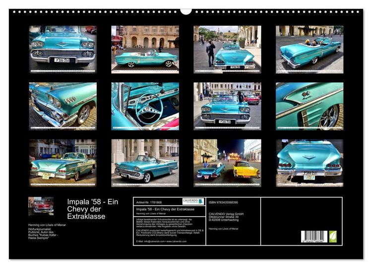 Produktbild: Impala '58 - Ein Chevy der Extraklasse (Wandkalender 2025 DIN A2 quer), CALVENDO Monatskalender
