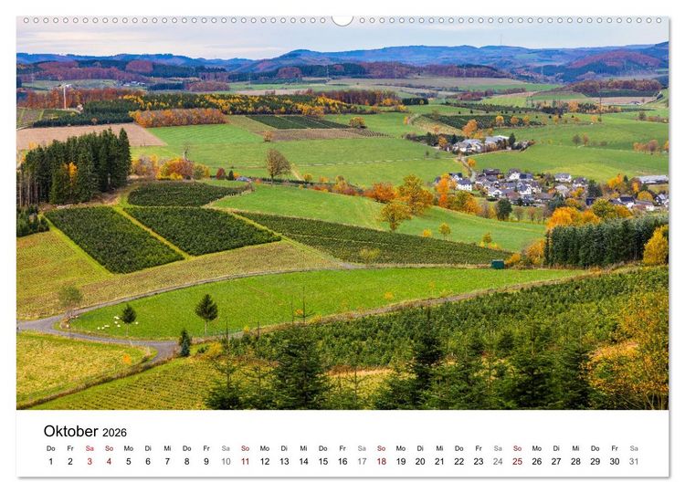 Produktbild: Sauerland - Land der tausend Berge (Wandkalender 2026 DIN A2 quer), CALVENDO Monatskalender
