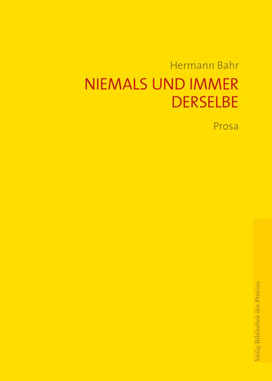 Produktbild: Niemals und immer derselbe