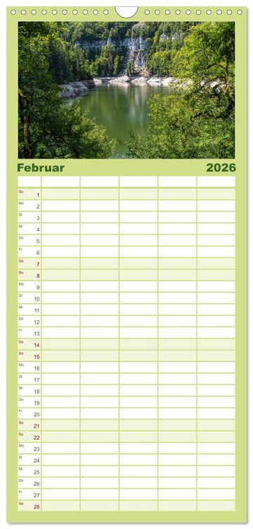 Produktbild: Familienplaner 2026 - Frankreich - Franche-Comt&eacute; mit 5 Spalten (Wandkalender, 21 x 45 cm) CALVENDO