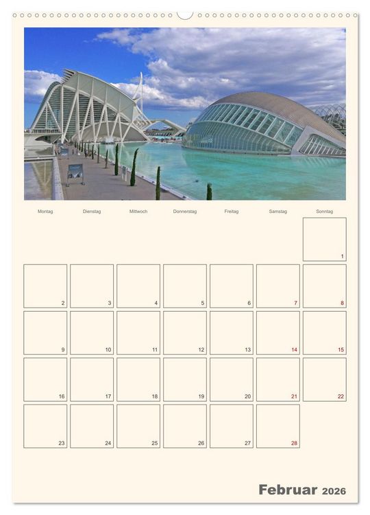 Produktbild: Valencia - Barcelona Terminplaner (Wandkalender 2026 DIN A2 hoch), CALVENDO Monatskalender