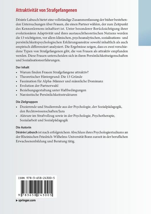 Produktbild: Attraktivität von Strafgefangenen
