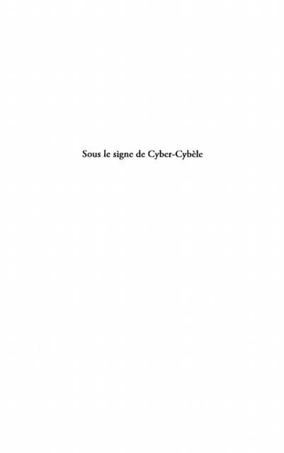 Produktbild: Sous le signe de cyber-cybele