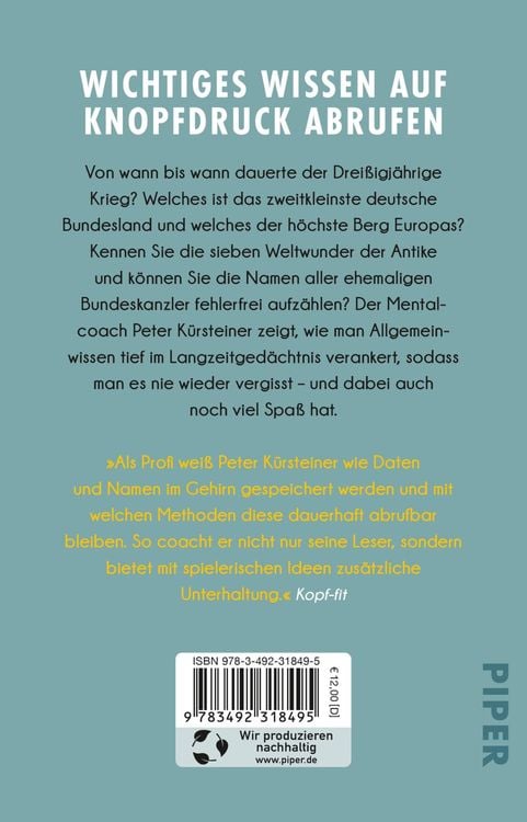 Produktbild: Allgemeinwissen für immer merken