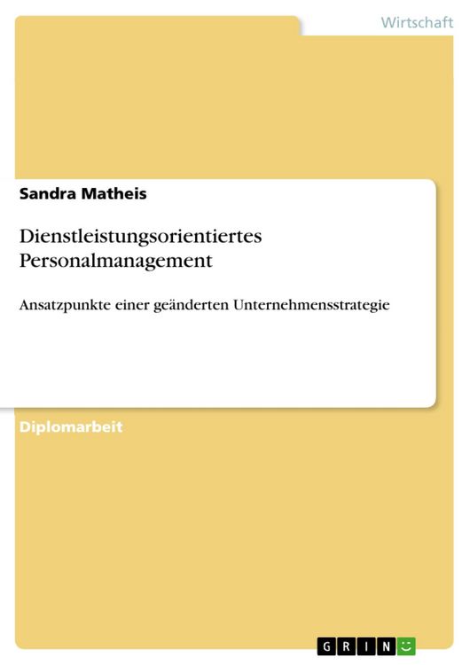 Produktbild: Dienstleistungsorientiertes Personalmanagement