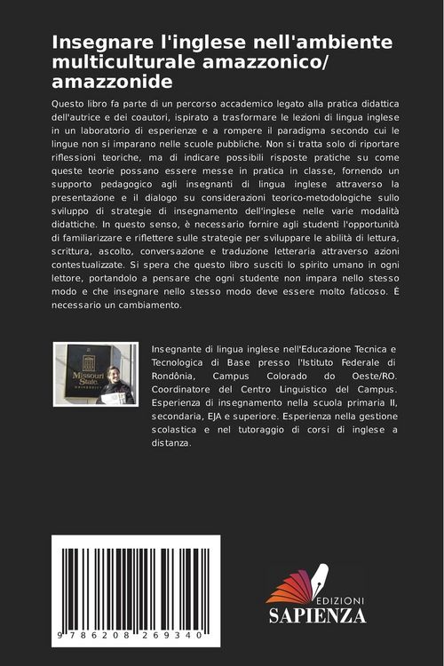 Produktbild: Insegnare l'inglese nell'ambiente multiculturale amazzonico/ amazzonide