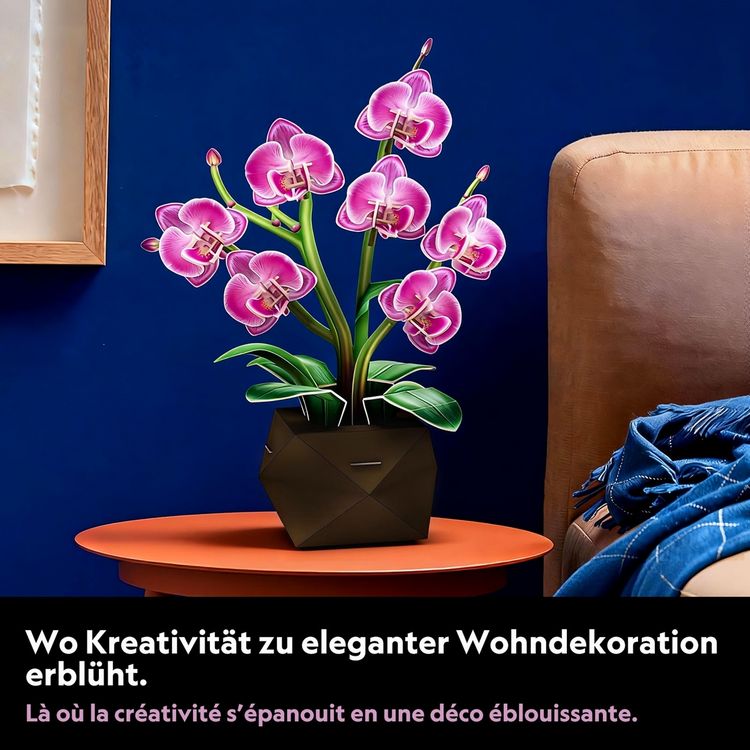 Produktbild: CUBICFUN - 3D Puzzle Pflanzentopf Orchidee 85 Teile