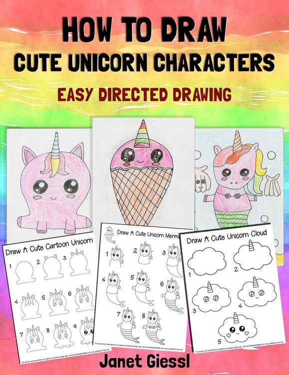 Produktbild: How To Draw Cute Unicorn Characters (Easy Directed Drawing)