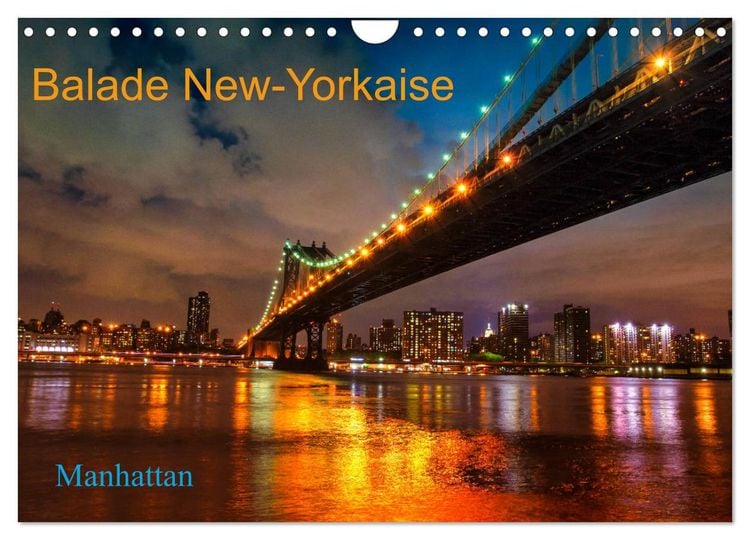 Produktbild: Balade New-Yorkaise, Manhattan (Calendrier mural 2026 DIN A4 vertical), CALVENDO calendrier mensuel