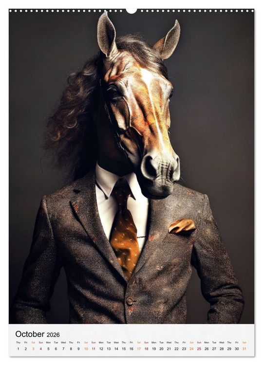 Produktbild: Stylish Horses (Wall Calendar 2026 DIN A2 portrait), CALVENDO 12 Month Wall Calendar
