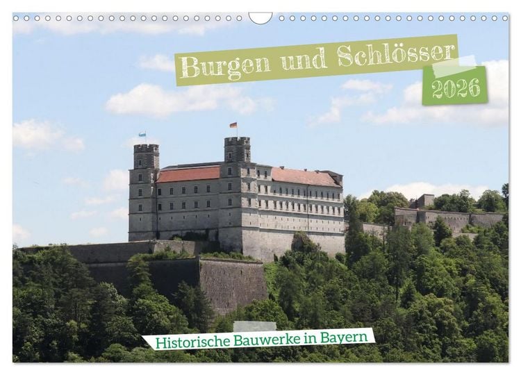 Produktbild: Burgen und Schl&ouml;sser - Historische Bauwerke in Bayern (Wandkalender 2026 DIN A3 quer), CALVENDO Monatskalender