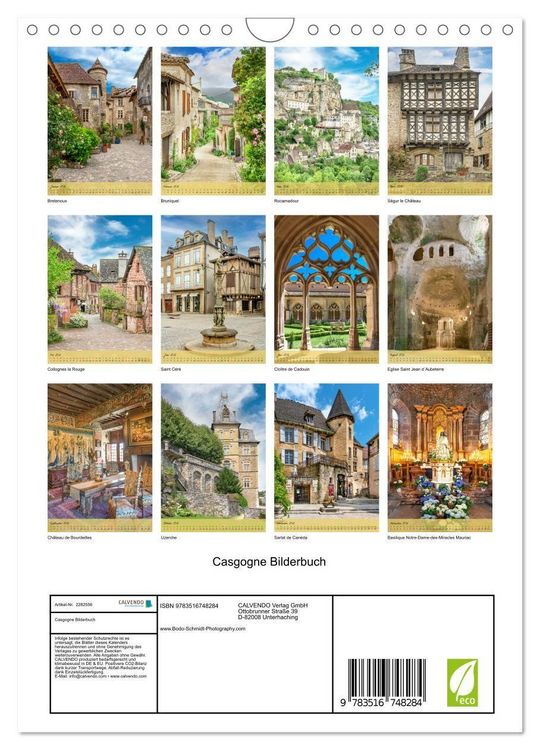 Produktbild: Casgogne Bilderbuch (Wandkalender 2026 DIN A4 hoch), CALVENDO Monatskalender