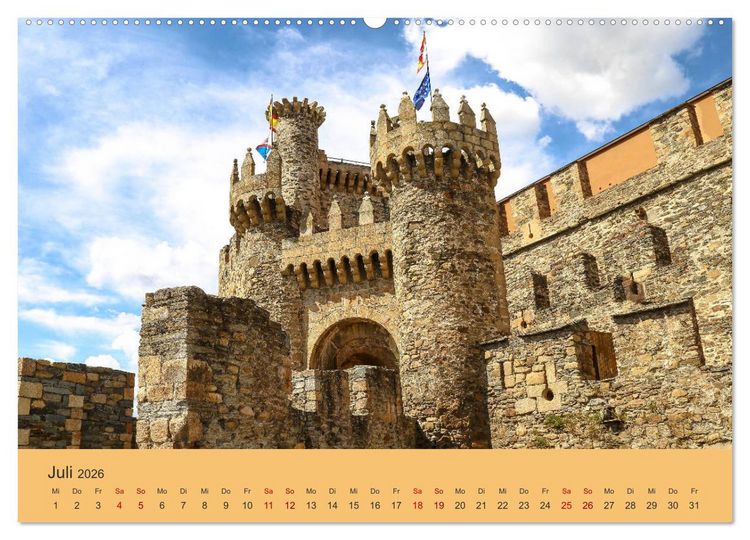 Produktbild: Auf den Spuren von Santiago - Wandern, Staunen, Seele baumeln lassen. (hochwertiger Premium Wandkalender 2026 DIN A2 quer), Kunstdruck in Hochglanz