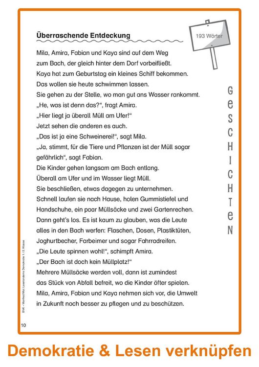 Produktbild: Lesetandems Demokratie 1./2. Klasse