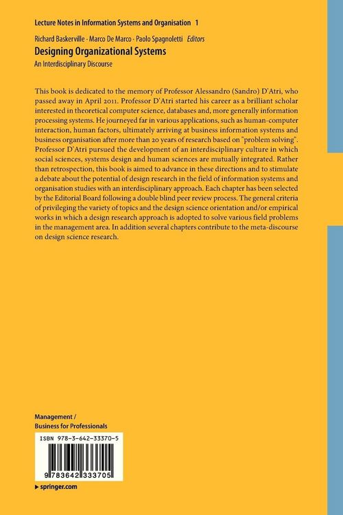 Produktbild: Designing Organizational Systems