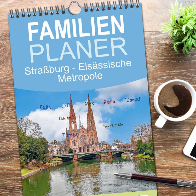 Produktbild: Familienplaner 2026 - Stra&szlig;burg - Els&auml;ssische Metropole mit 5 Spalten (Wandkalender, 21 x 45 cm) CALVENDO
