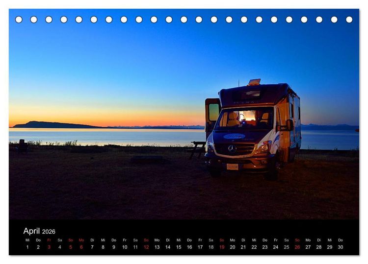 Produktbild: KANADA - Mit Campmobil quer durch (Tischkalender 2026 DIN A5 quer), CALVENDO Monatskalender