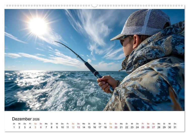 Produktbild: Angeln - der gro&szlig;e Fang (Wandkalender 2026 DIN A2 quer), CALVENDO Monatskalender