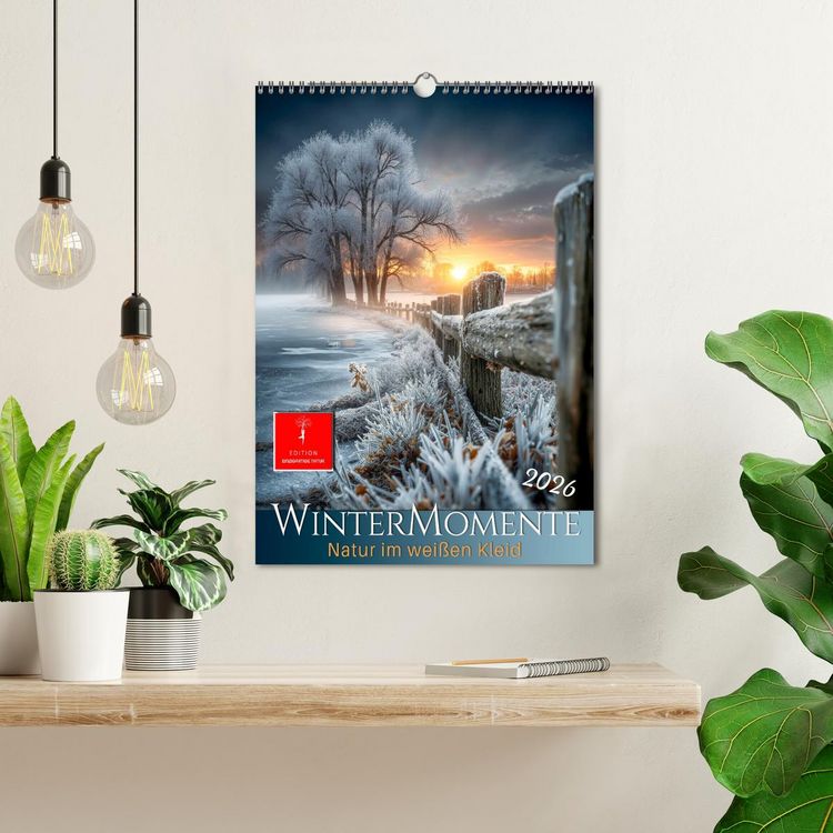 Produktbild: Wintermomente - Natur im wei&szlig;en Kleid (Wandkalender 2026 DIN A3 hoch), CALVENDO Monatskalender