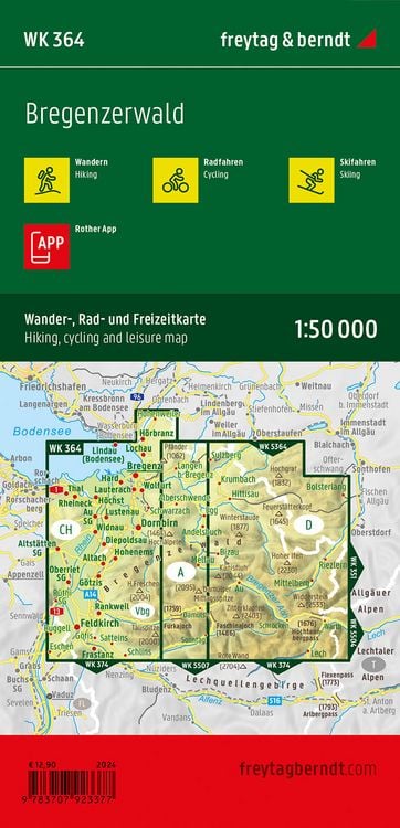 Produktbild: Freytag & berndt Wanderkarte WK 364 Bregenzerwald 1:50.000