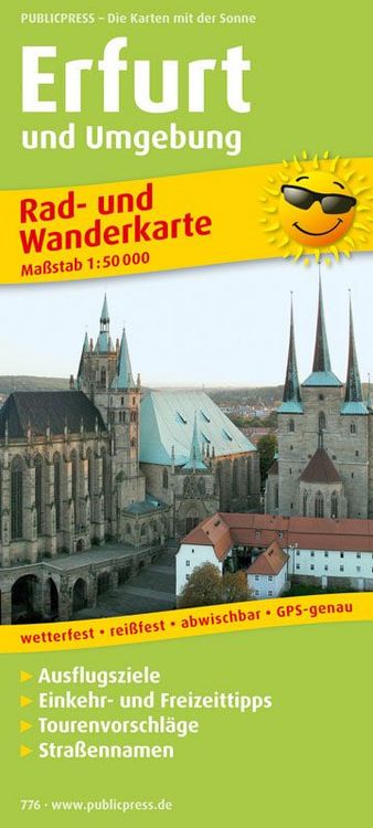 Produktbild: Publicpress Rad- und Wanderkarte Erfurt und Umgebung 1:50.000