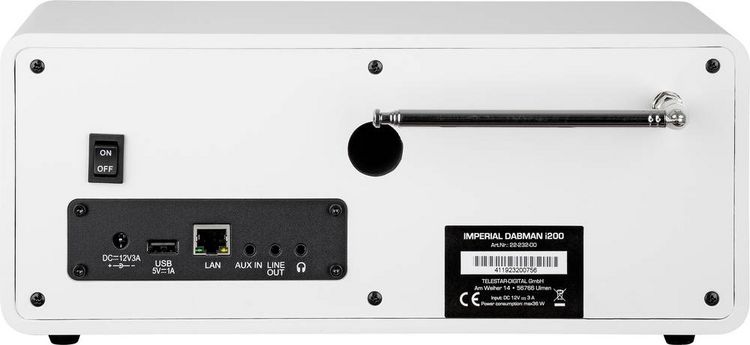 Produktbild: Imperial Dabman i200 Internet Tischradio DAB+, UKW, Internet AUX, USB, Internetradio Wei&szlig;