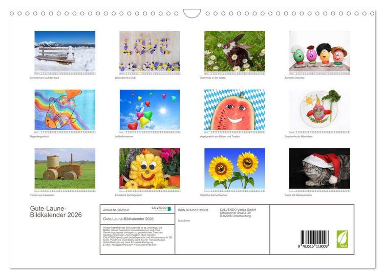 Produktbild: Gute-Laune-Bildkalender 2026 (Wandkalender 2026 DIN A3 quer), CALVENDO Monatskalender