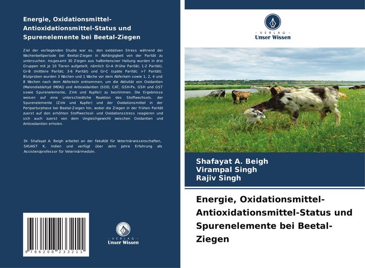 Produktbild: Energie, Oxidationsmittel-Antioxidationsmittel-Status und Spurenelemente bei Beetal-Ziegen