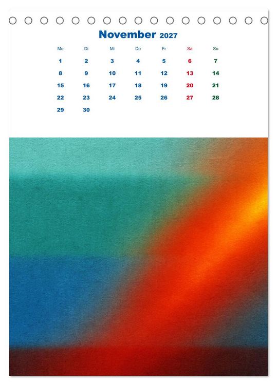 Produktbild: Minimal Art - Die Kunst des Weglassens + Farbfl&auml;chenmalerei - Reduktion als Ausdruck (Tischkalender 2027 DIN A5 hoch), CALVENDO Monatskalender