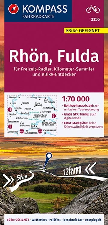 Bild vom Artikel KOMPASS Fahrradkarte 3356 Rhön, Fulda 1:70.000 vom Autor Kompass-Karten GmbH
